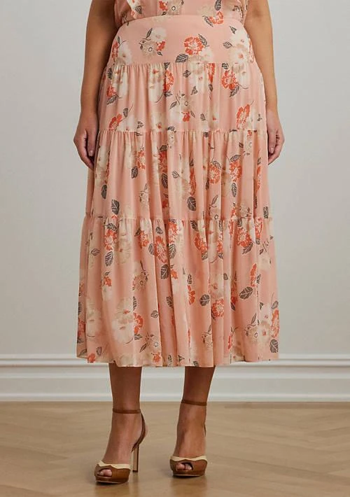Ralph Lauren Ralph Lauren Floral Crinkle Georgette Tiered Skirt 1