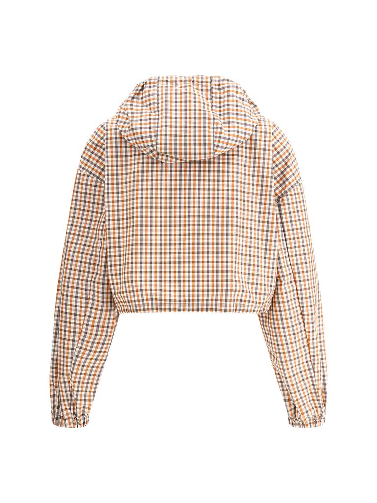 【MIU MIU】最新作★technical bomber チェックジャケット Bottle Green/white Checked Technical Fabric Bomber Jacket