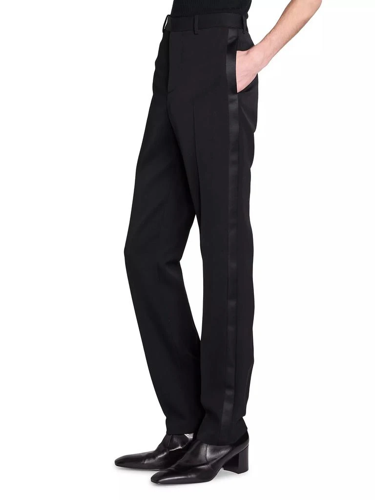 Yves Saint Laurent Highwaisted Tuxedo Pants In Grain De Poudre 4