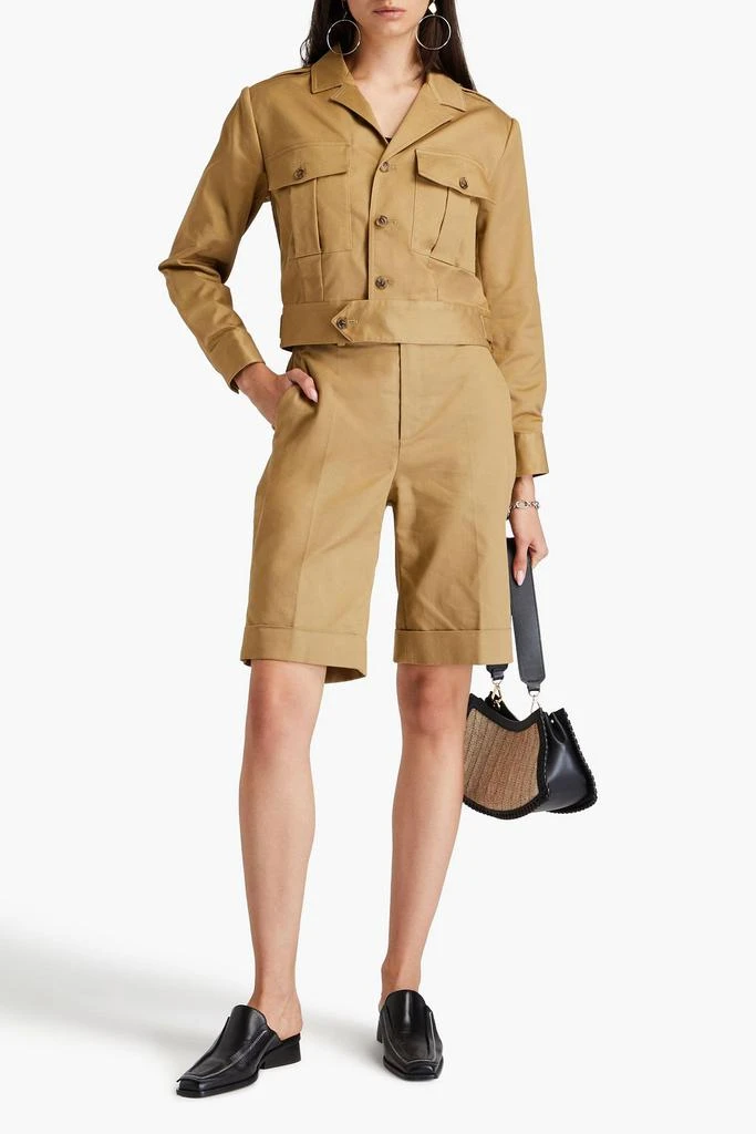 FRAME Pleated cotton-blend twill jacket 2