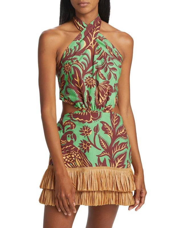 JOHANNA ORTIZ Summery Mindset Halter Mini Dress 1
