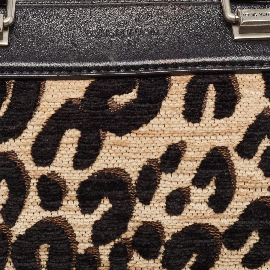 Louis Vuitton Louis Vuitton Beige/Black Leopard Print Jacquard Velvet Stephen Sprouse Speedy Bag 6