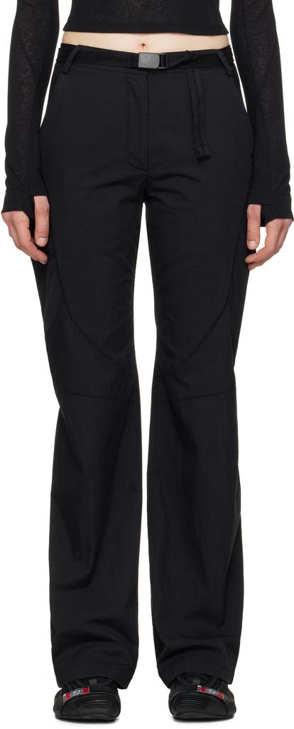 Hyein Seo Black Low-Rise Belted Trousers