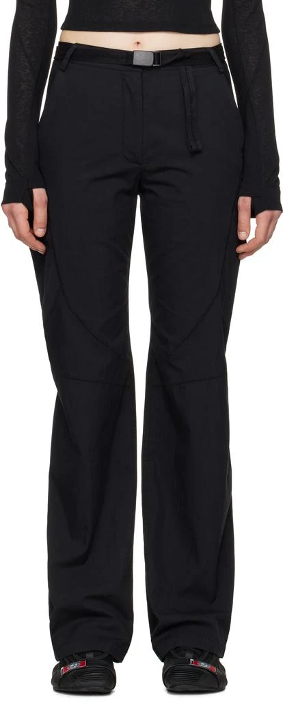 Hyein Seo Black Low-Rise Belted Trousers 1