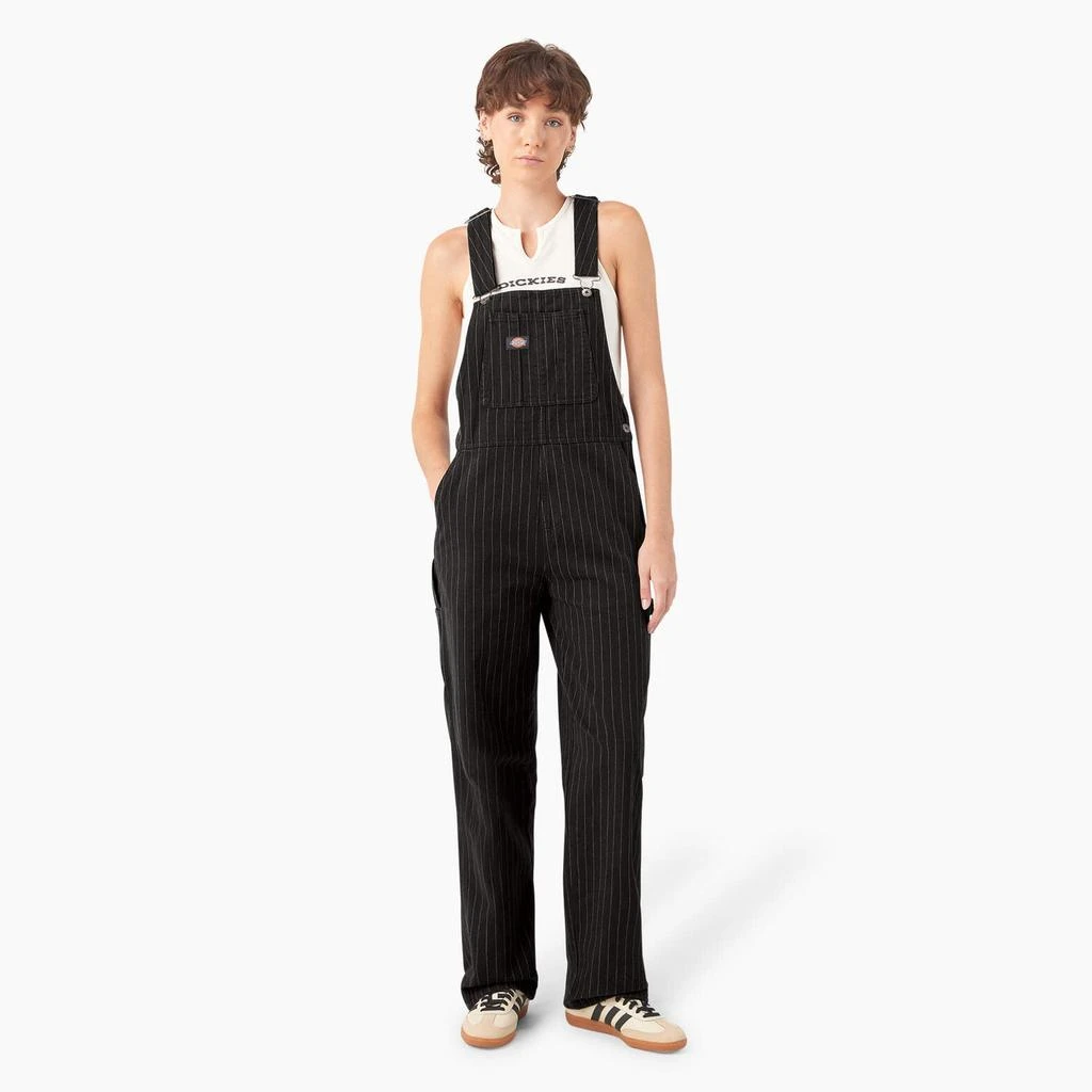 DICKIES Women’s Pinstripe Service Bib Overalls 1