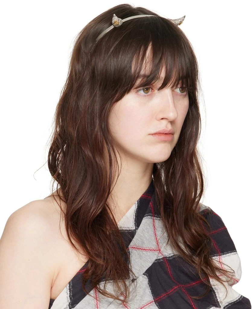 Vivienne Westwood Silver Vivienne's Horn Alice Headband 2