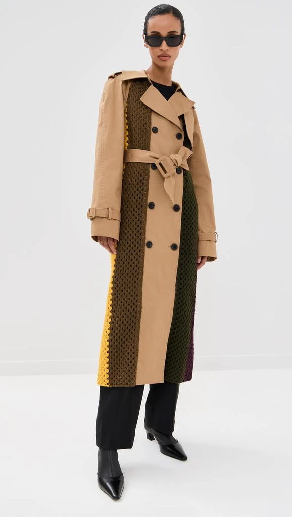 Monse Crochet Combo Trench Coat 1