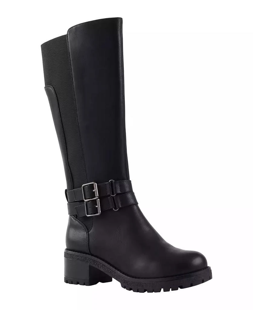 GC Shoes Women's Jonah Lug Sole Block Heel Knee High Boots 1
