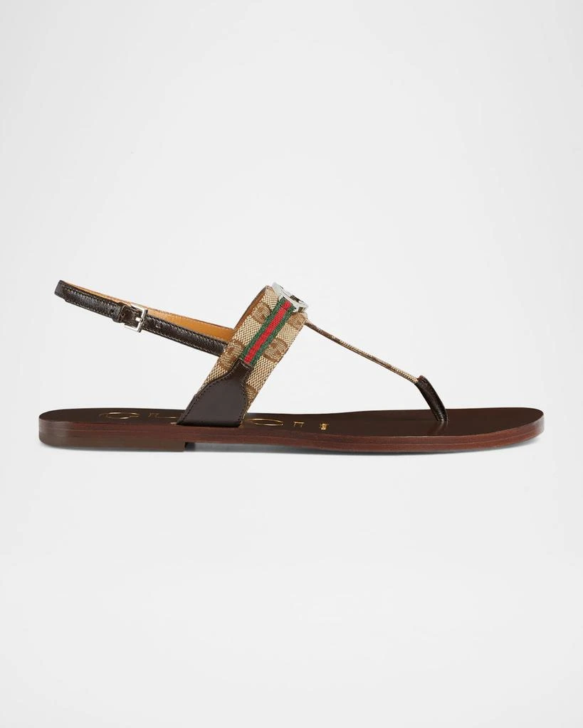 Shop Kika GG Flat Thong Slingback Sandals on Sale at BeyondStyle