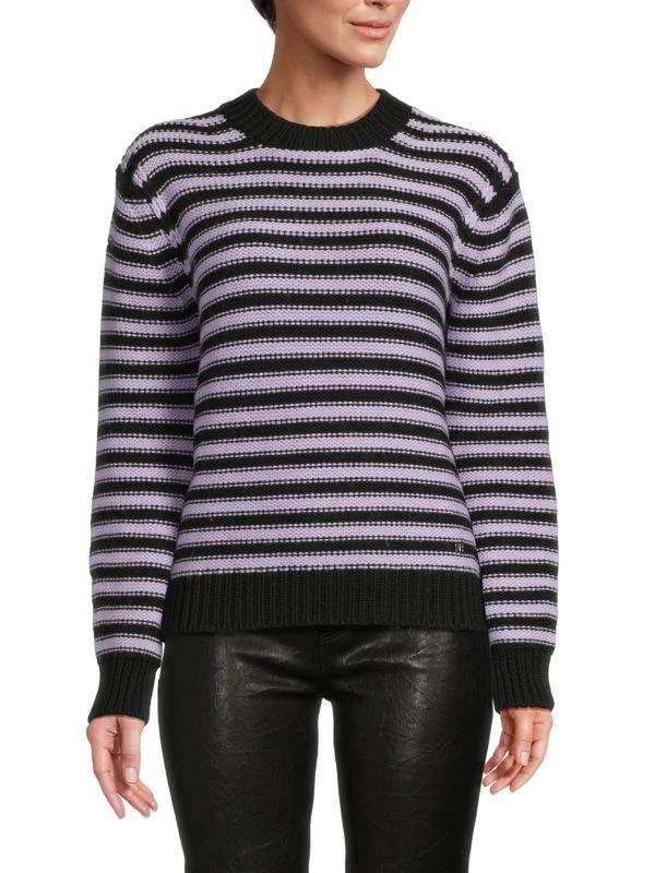 SONIA RYKIEL Striped Wool Knit Sweater 1