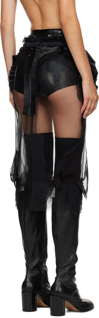 MAISON MARGIELA Black Ruffled Midi Skirt 3