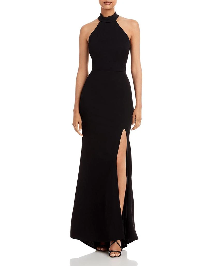AQUA Halter Neck Gown - Exclusive 4