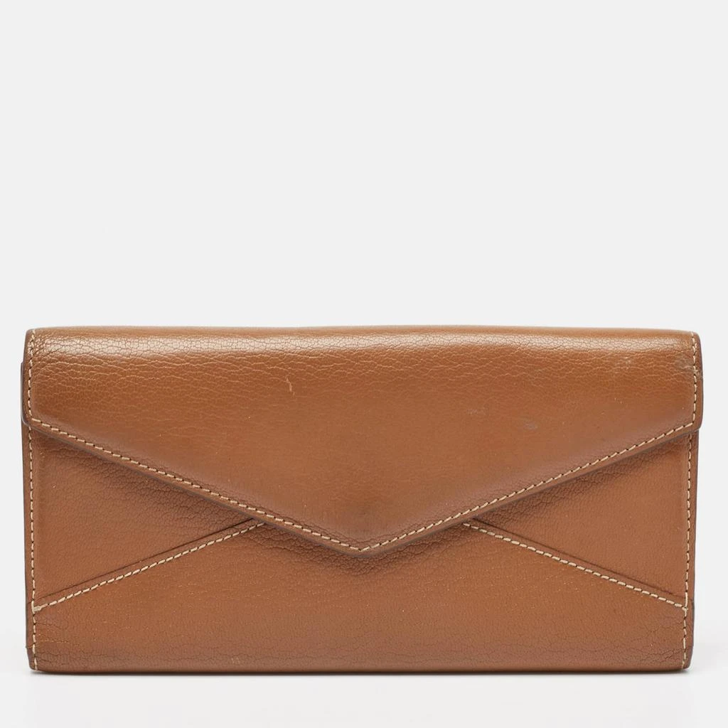 Cartier Cartier Brown Leather Le Must Envelope Trifold Wallet 1