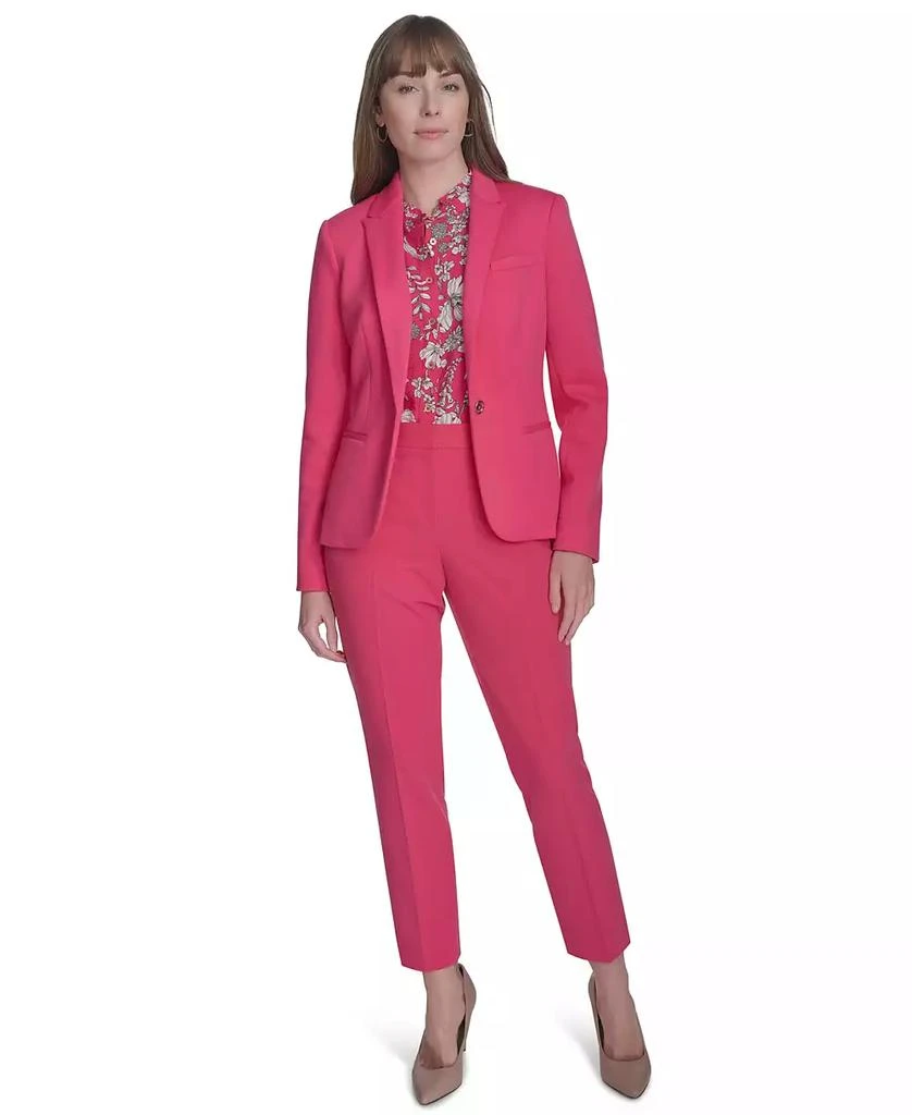 Tommy Hilfiger Women's Scuba Peak-Lapel Long-Sleeve Blazer 4
