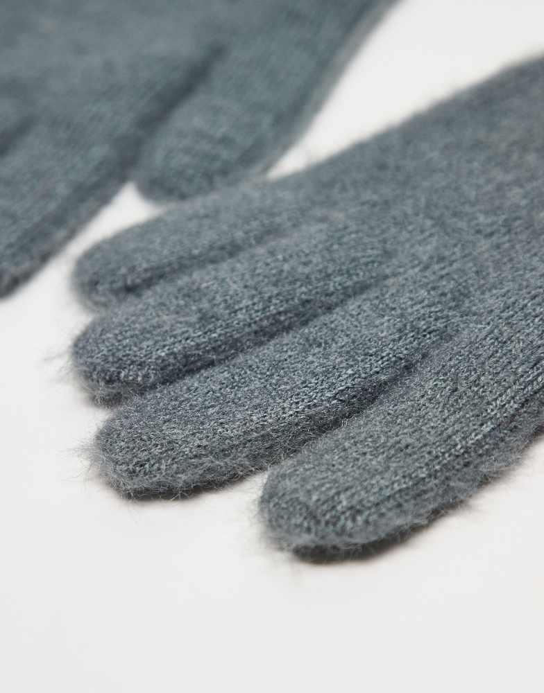 Monki Monki hairy gloves in grey