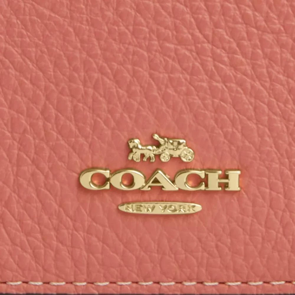 Coach Card Holder Wallet In Signature Canvas With Floral Print 5