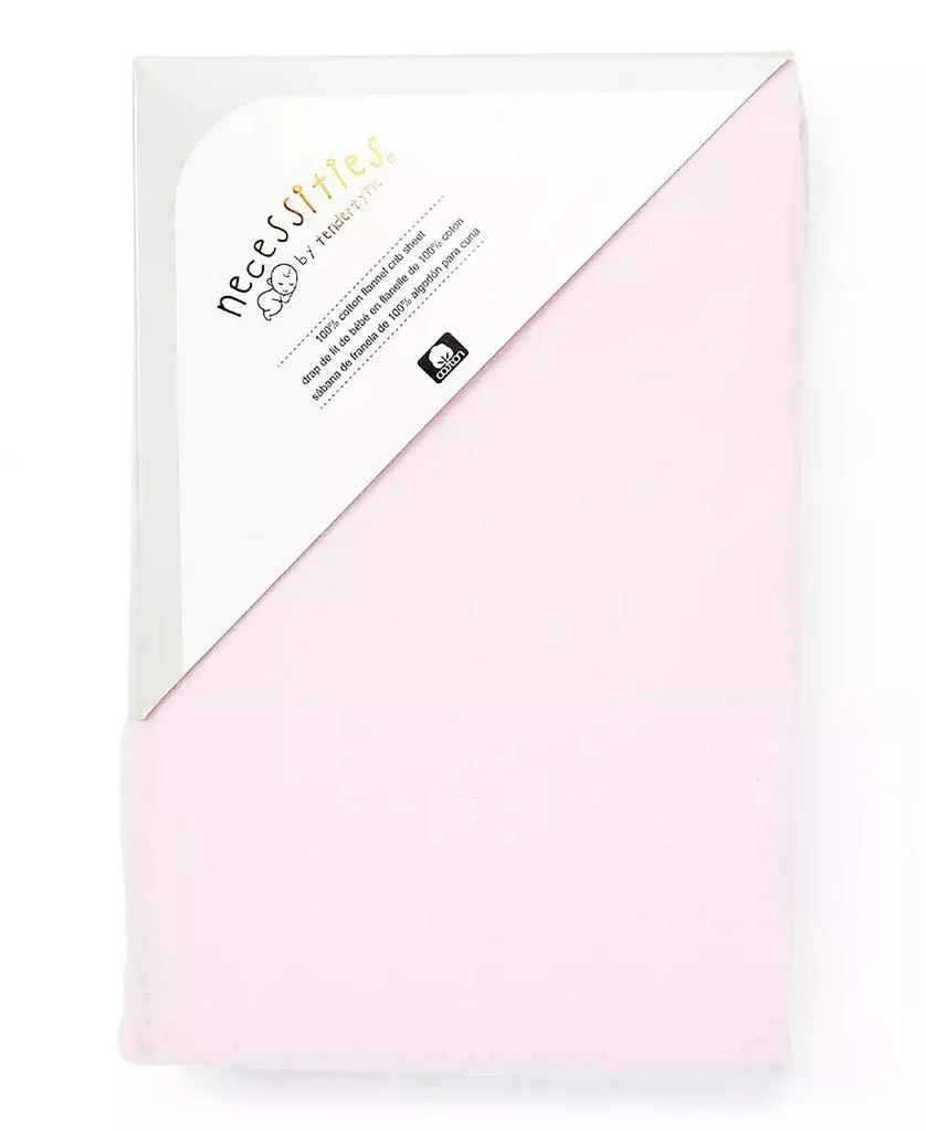 Tendertyme Baby Girls Flannel Solid Crib Sheet 2