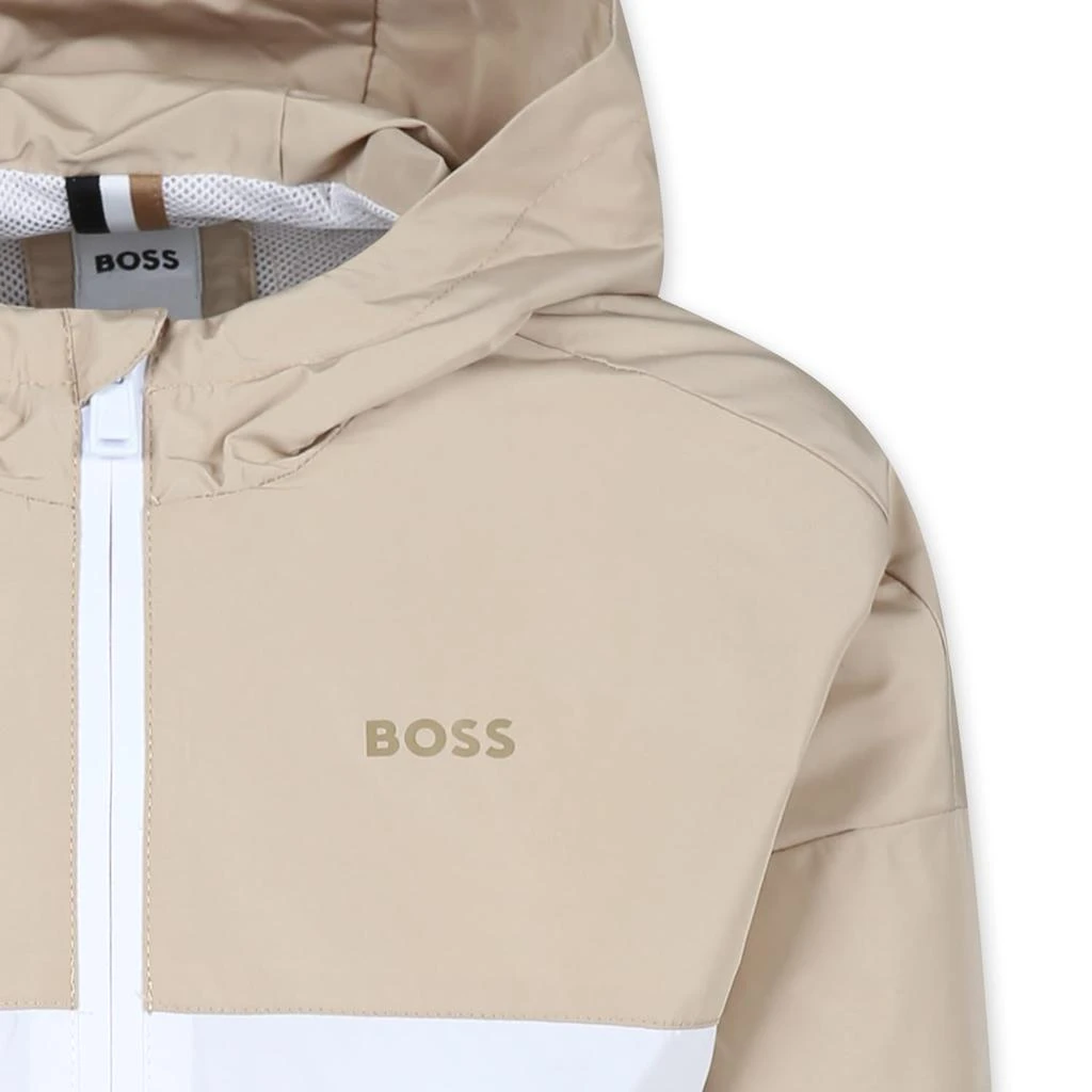 Hugo Boss Beige Windbreaker Jacket For Boy With Logo 3