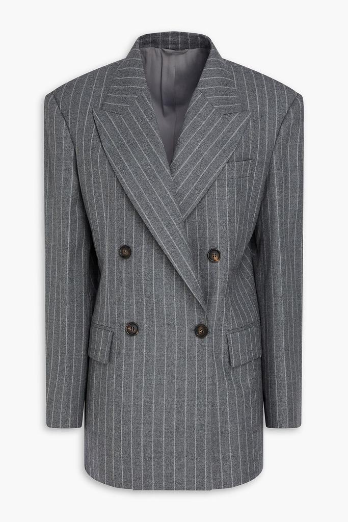 Brunello Cucinelli Bead-embellished belted corduroy blazer