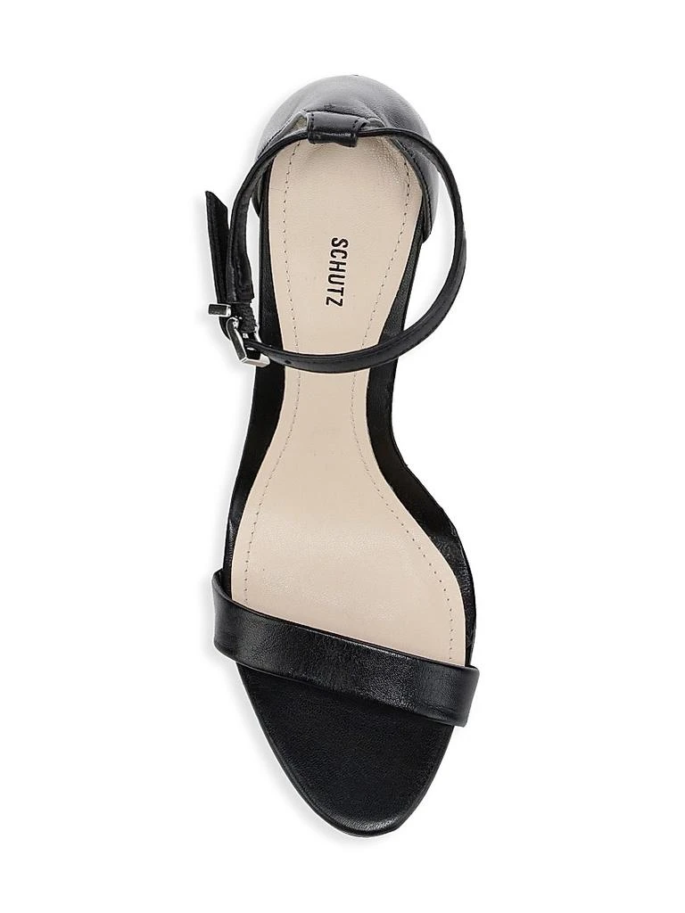 Schutz Cadey-Lee Leather Ankle-Strap Sandals 5