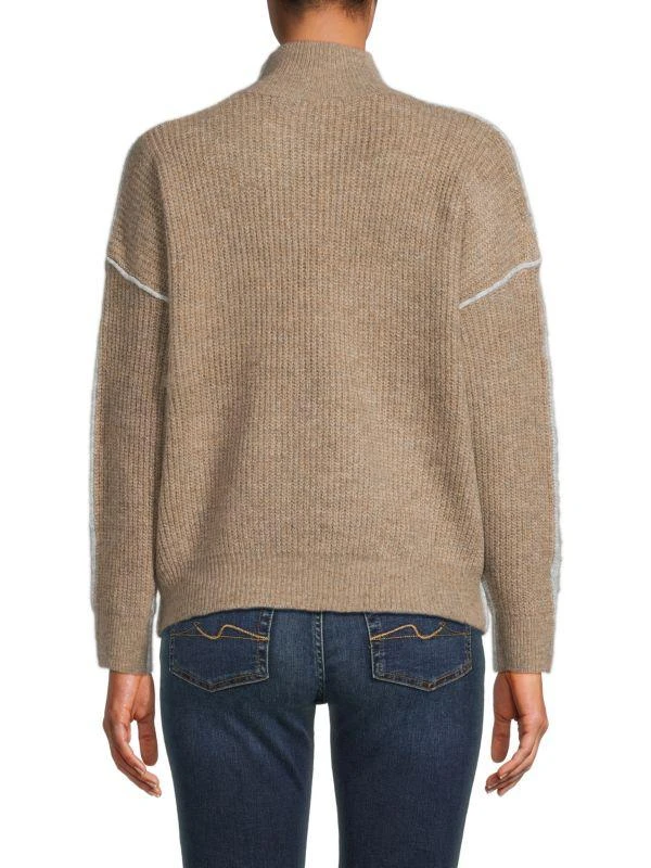 Theo & Spence Mockneck Ribbed Sweater 2