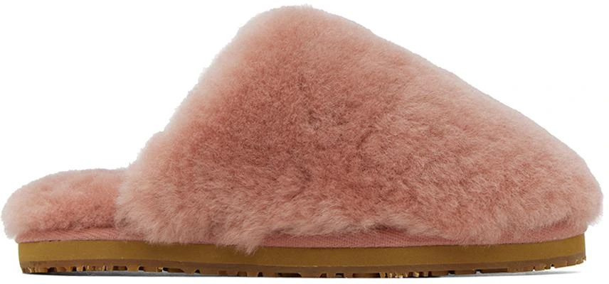 Mou Pink Shearling Slippers 1
