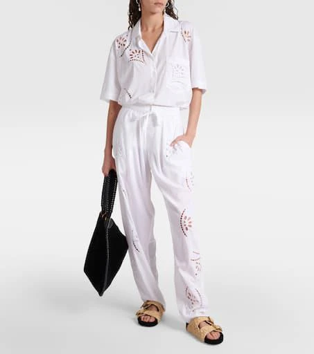 Isabel Marant Hectorina broderie anglaise wide-leg pants 2