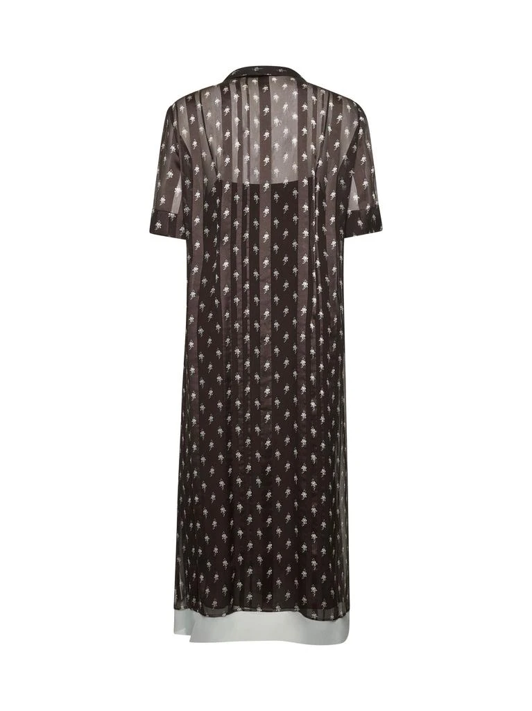 Fendi FENDI | Brown floral chiffon shirt dress | Women | 42 2
