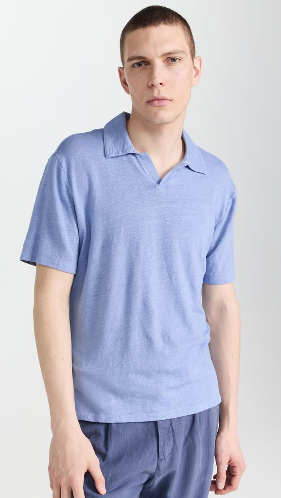 Officine Generale Simon Piece Dyed French Linen Polo