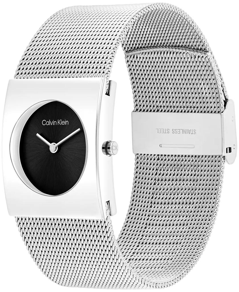 Calvin Klein Women's Pulse Silver Stainless Steel Mesh Watch 26.40mm