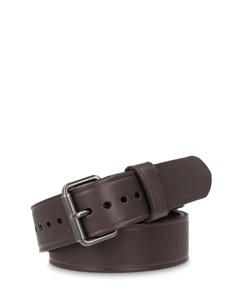 ALL SAINTS Men's Heat Creased Leather Belt 1