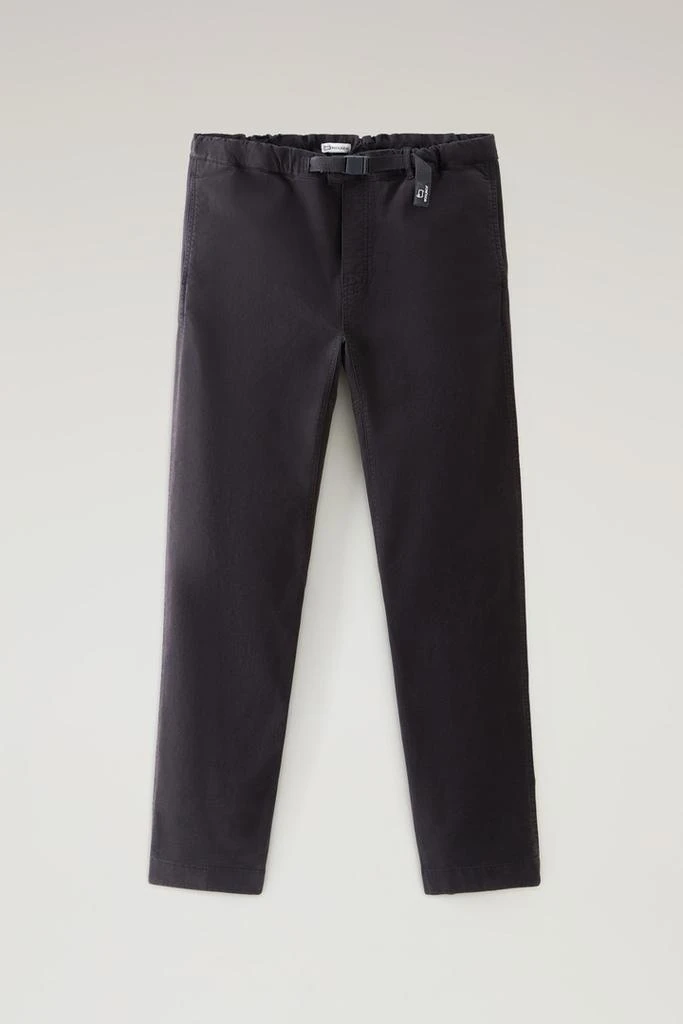 Woolrich Garment-Dyed Chino Pants in Stretch Cotton Twill - Men - Green 1