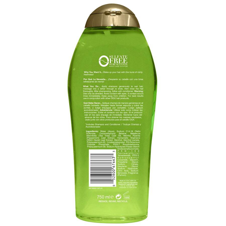 OGX Extra Strength Teatree Mint Refreshing Scalp Shampoo