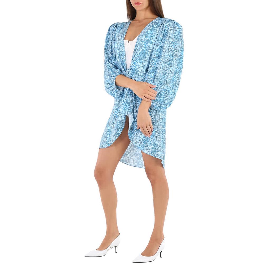 Adriana Degreas Ladies Voluminous Sleeves And Knot Cover-Up Tortoise