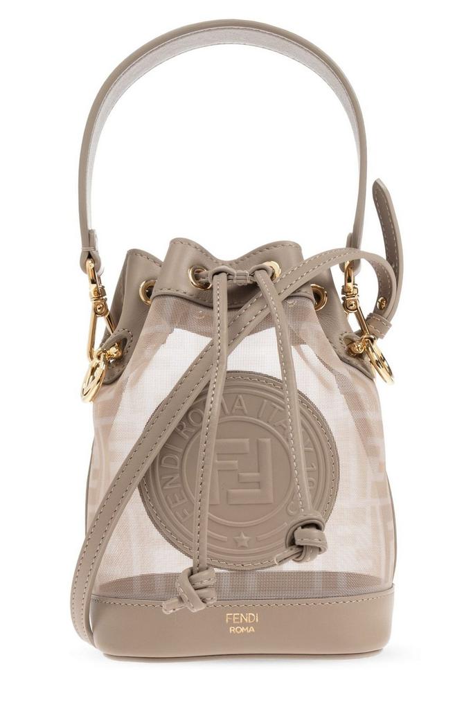 トートバッグ FENDI Dove Grey Mesh Mini Mon Tresor Bucket Bag Fendi Women Dove Grey Mesh Mini Mon Tresor Bucket Bag | ModeSens