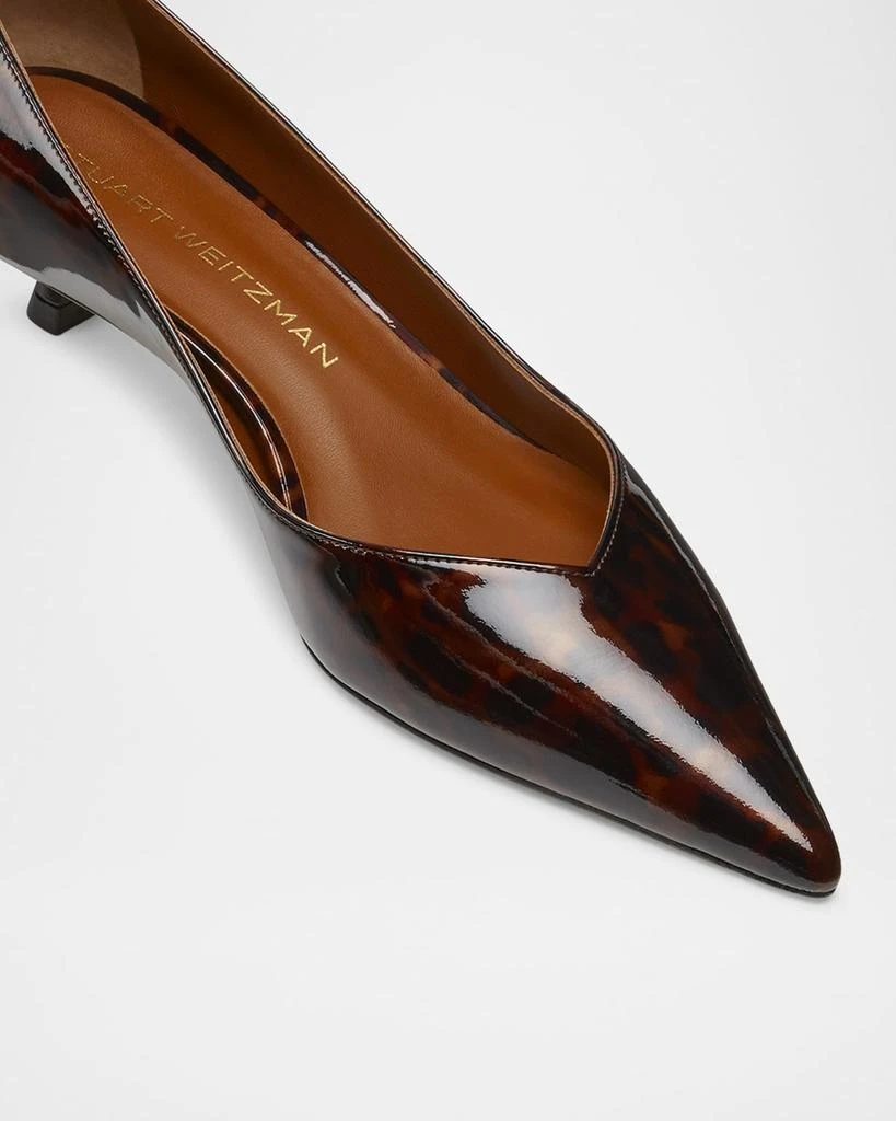 Stuart Weitzman Eva Tortoiseshell Kitten-Heel Pumps 4