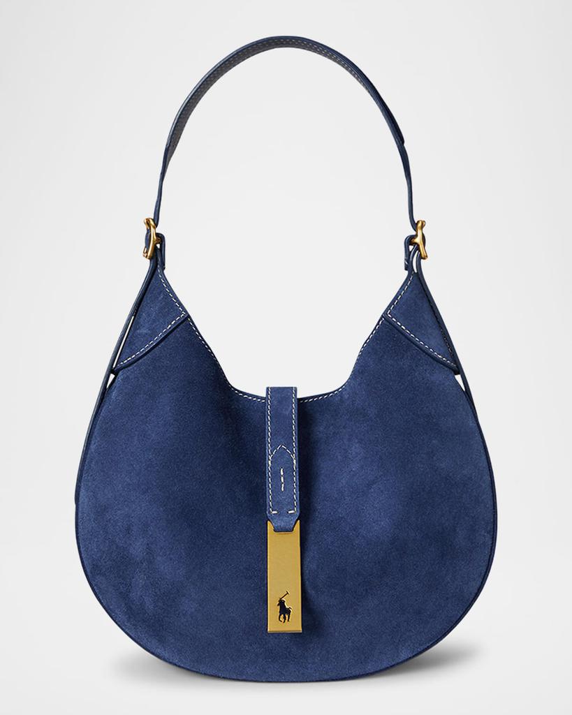 Ralph Lauren Polo ID Small Suede Shoulder Bag