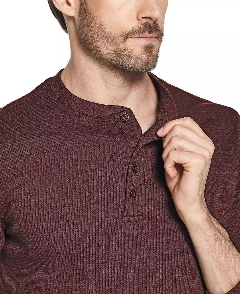 Weatherproof Vintage Men's Long Sleeved Waffle Henley T-shirt 3