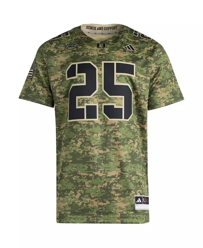 Adidas Men's 25 Camo Miami Hurricanes Honor Support Premier Strategy Jersey