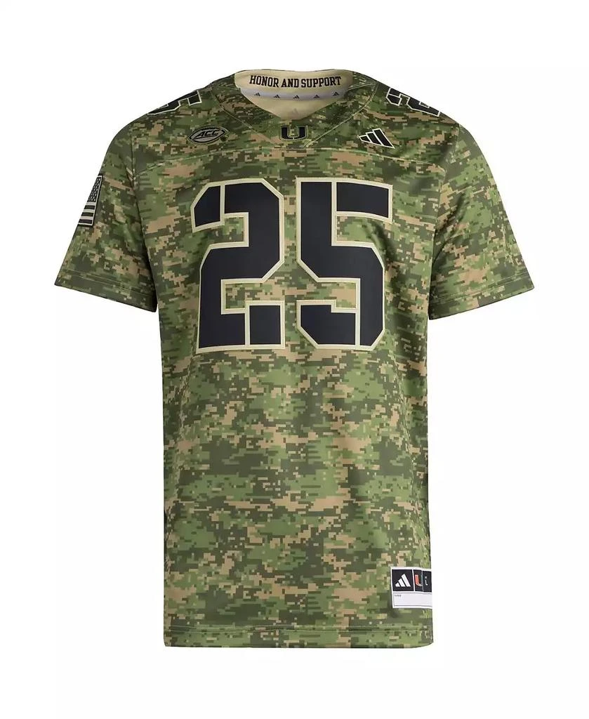 Adidas Men's 25 Camo Miami Hurricanes Honor Support Premier Strategy Jersey 2