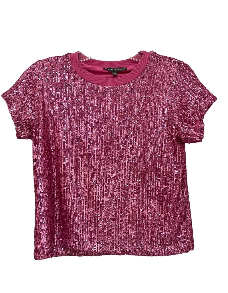 Elliott Lauren Sequin Tee In Lilac 1