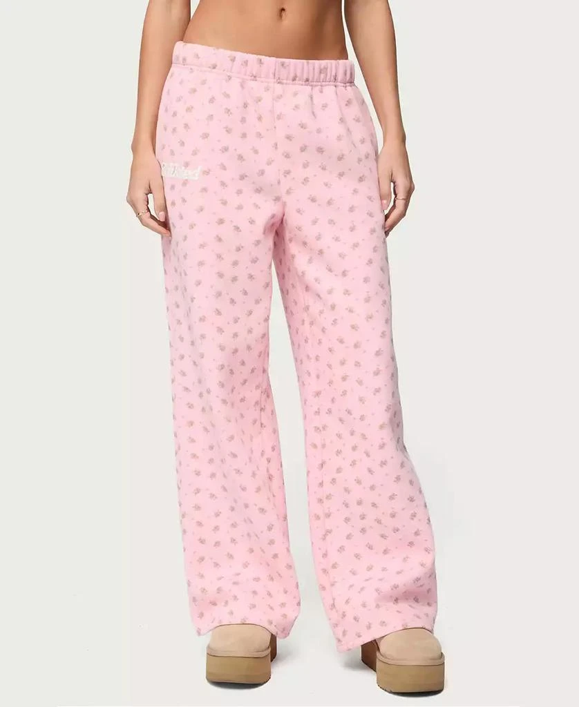 Edikted Women's Flower Power Sweatpants 1