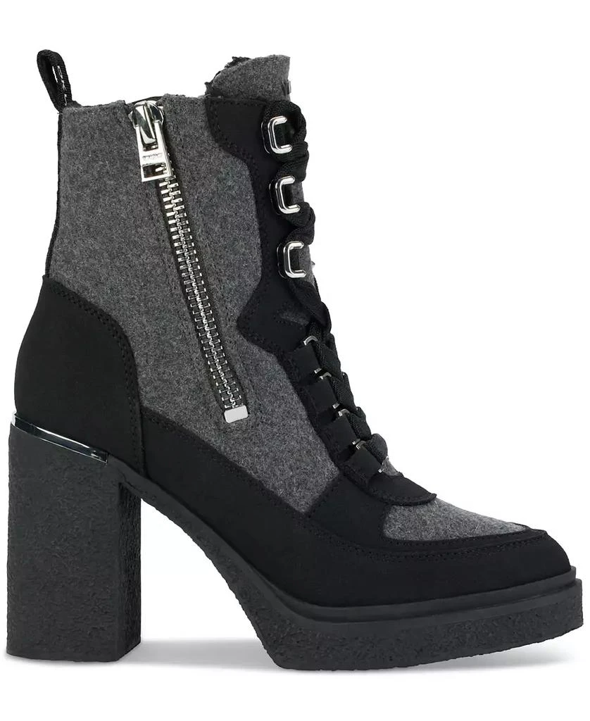 DKNY Women's Toia Lace-Up Zip Block Heel Booties 2