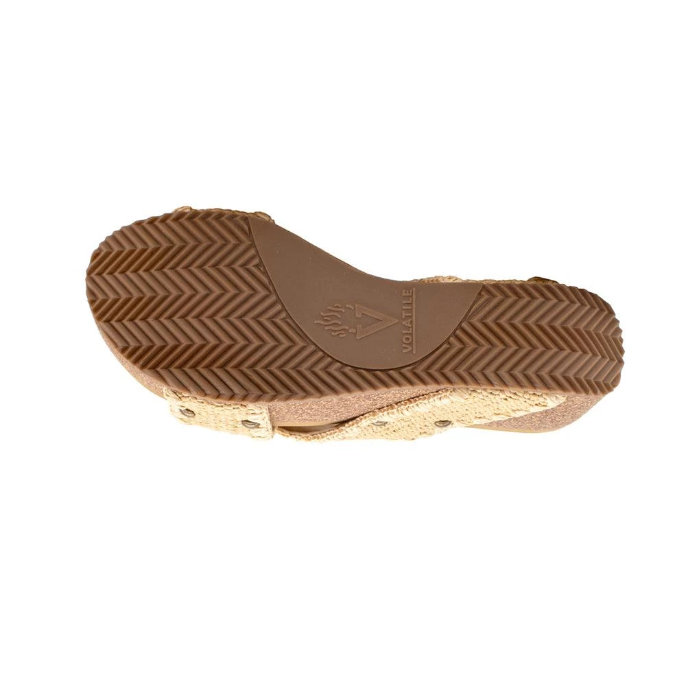VOLATILE Antigua Raffia Studded Slide Wedge Sandals 5