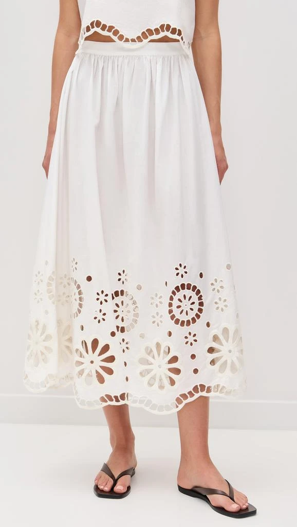 The Great The Super Bloom Eyelet Skirt 1