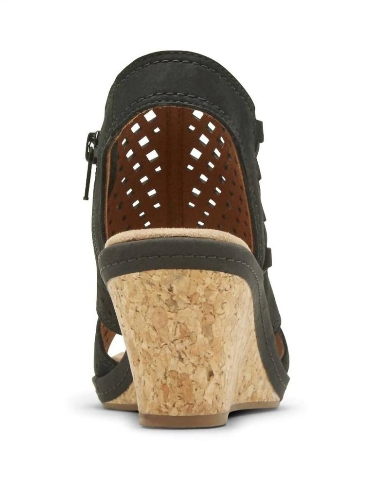 Rockport Women's Janna 2 Side Bungee Wedge In Black