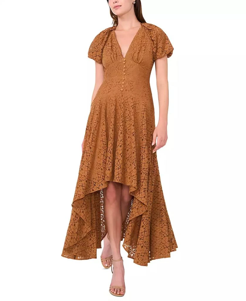 Parker Women's V-Neck Lace High-Low Fit & Flare Dress 1
