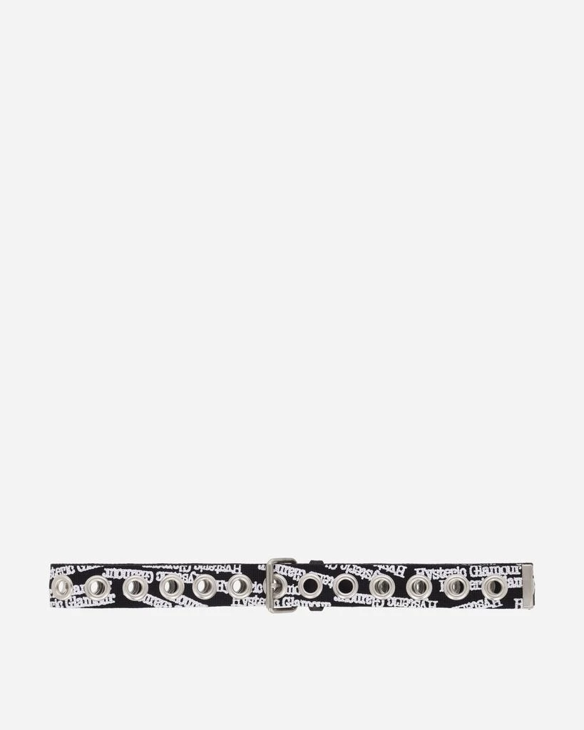Hysteric Glamour Type Logo Eyelet Tape Belt Black 1