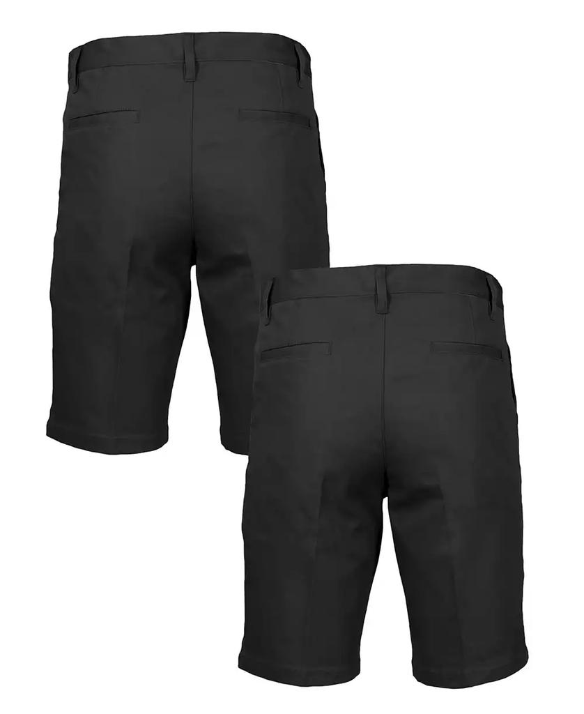 Galaxy By Harvic Men's Slim Fitting Cotton Flex Stretch Chino Shorts, Pack of 2