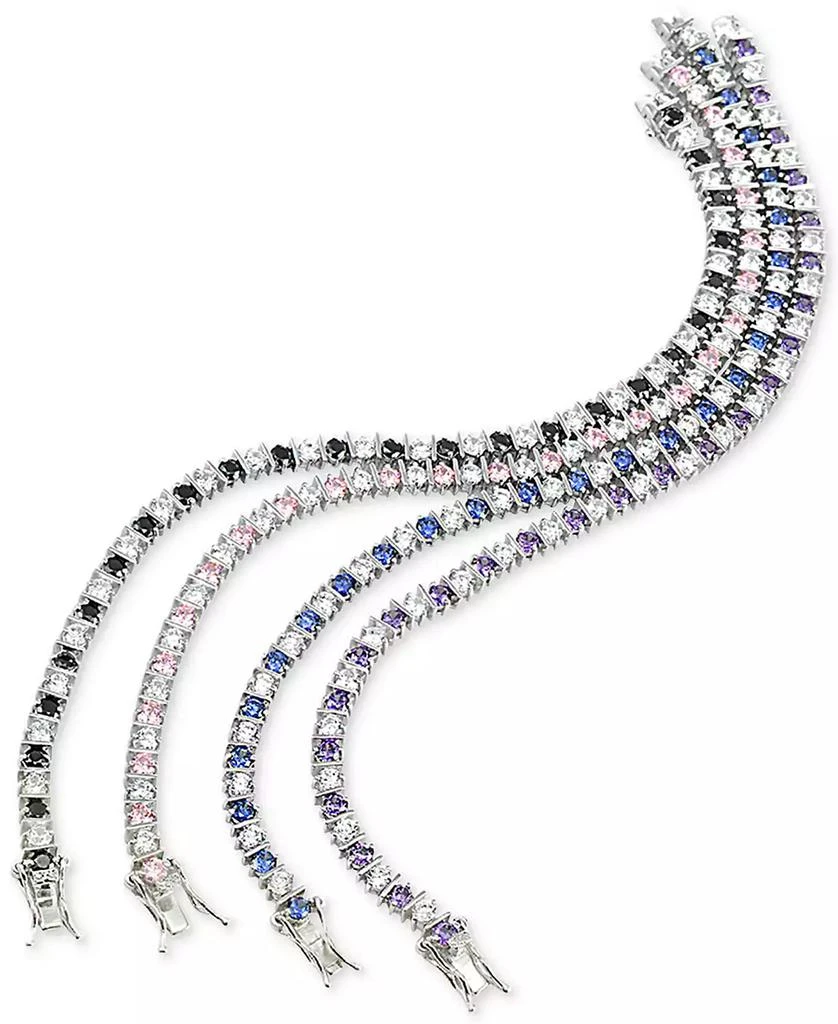 Giani Bernini Blue Cubic Zirconia Tennis Bracelet in Sterling Silver, Created for Macy's 3